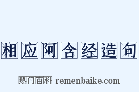 相应阿含经造句是什么意思的图片